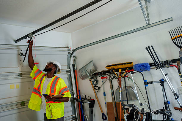 Professional Garage Door Roller Replacement technician working in Crothersville, IN